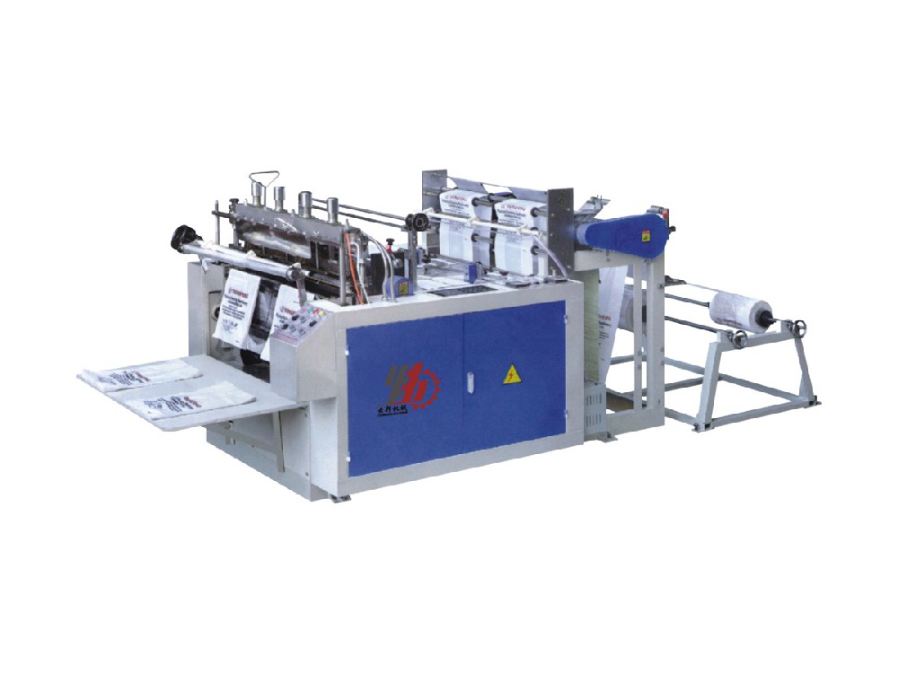 Computer heat sealing and hot cutting bag making machine (dual photoelectric eyes) DFR-350x2/450x2